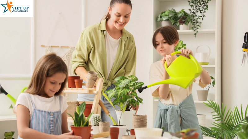 Cùng con ghi nhận sự phát triển của cây trồng